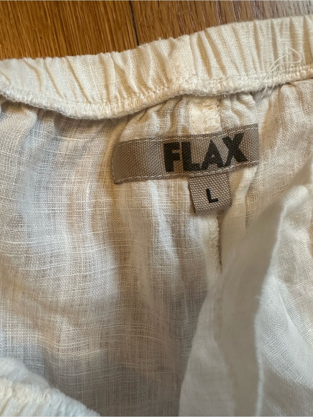 FLAX women’s  Linen white cropped pants comfort coastal grandma